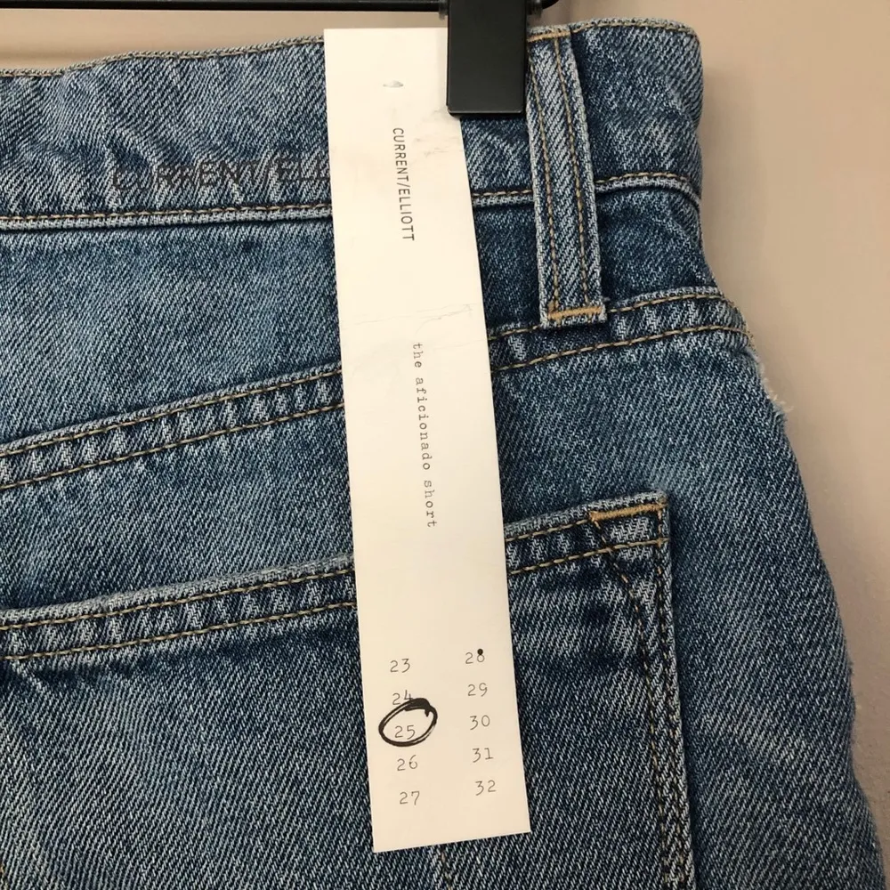 Current/Elliott The Aficionado Jean Shorts in Whirlpool Red Blue White NEW - Image 6