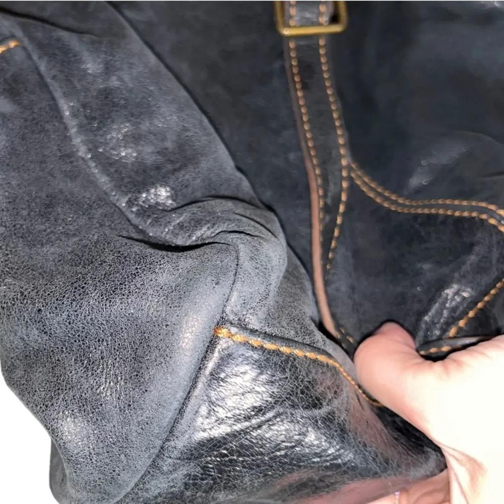 Hobo leather bag Black - Image 6