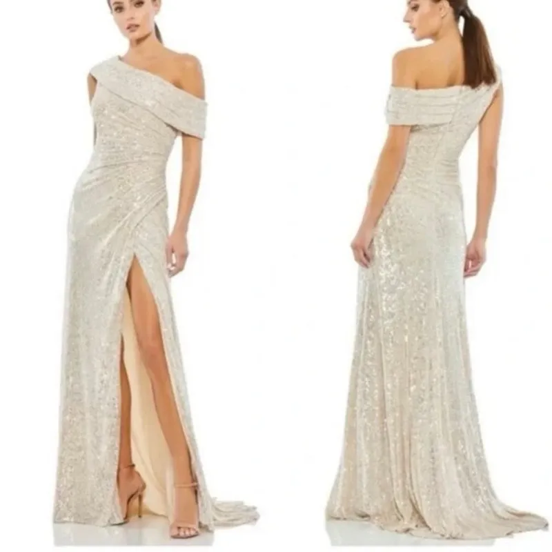 MAC DUGGAL 26550 One Shoulder Sequined Gown, Size 6, New with Tag MSRP $298 - Image 2