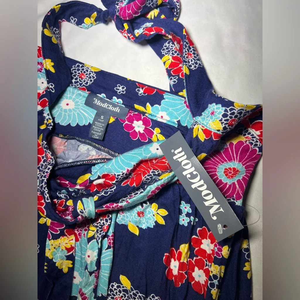 ModCloth floral Tie Front Maxi Dress | S NWT - Image 7