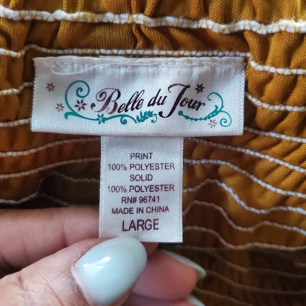 belle du jour  Boho Strapless Multi-colored Dress L - Image 6