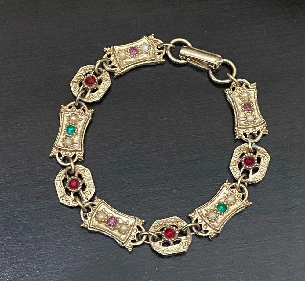 Vintage Unsigned Sarah Coventry Victorian Revival Gold - Image 2