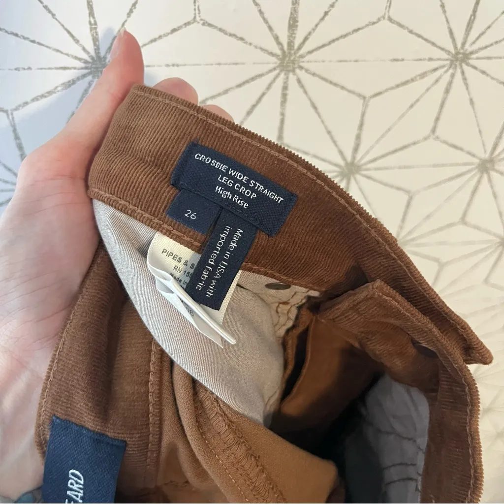 Veronica Beard Crosbie Wide Straight Leg
Crop Corduroy Pants Brown - Image 7