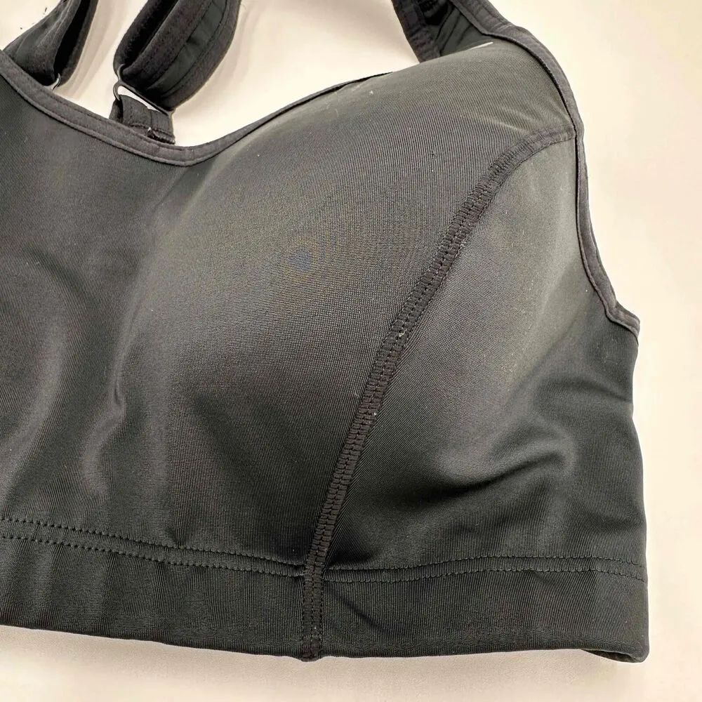 New Balance Black Racerback Moisture Wicking Breathable Sports Bra Size 38C - Image 2