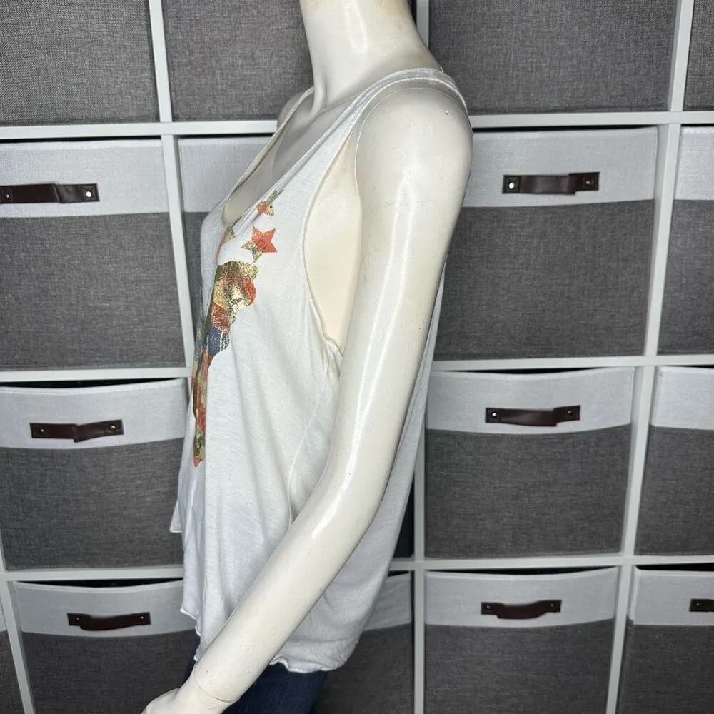 American Rag American Flag Butterfly With Metallic Gold Details Tank Size XL - Image 6