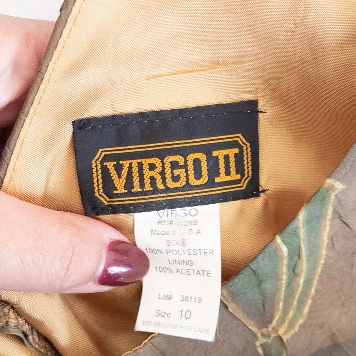 VTG Virgo II Womens Dress Size 10 Brown Floral‎ Mesh 90s Whimsigoth Forest Fairy - Image 8