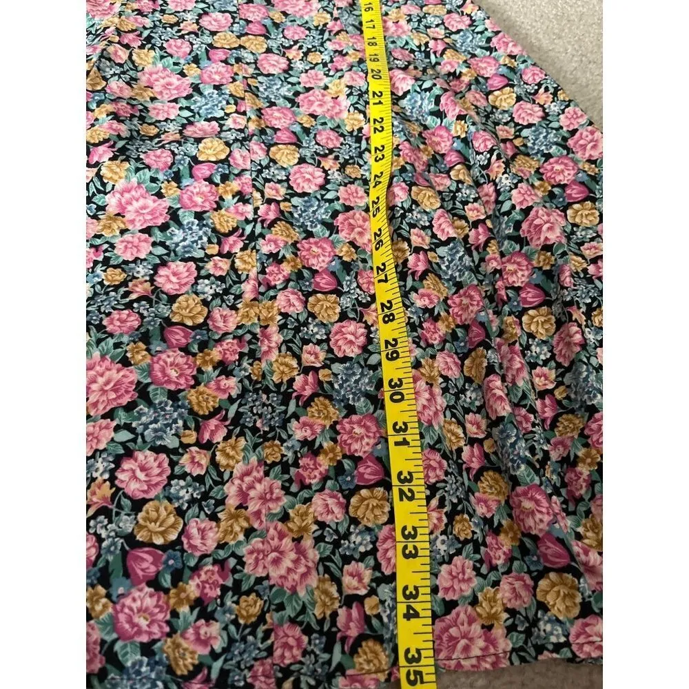 Vintage California krush strappy garden floral sweetheart mini dress size small Pink - Image 6