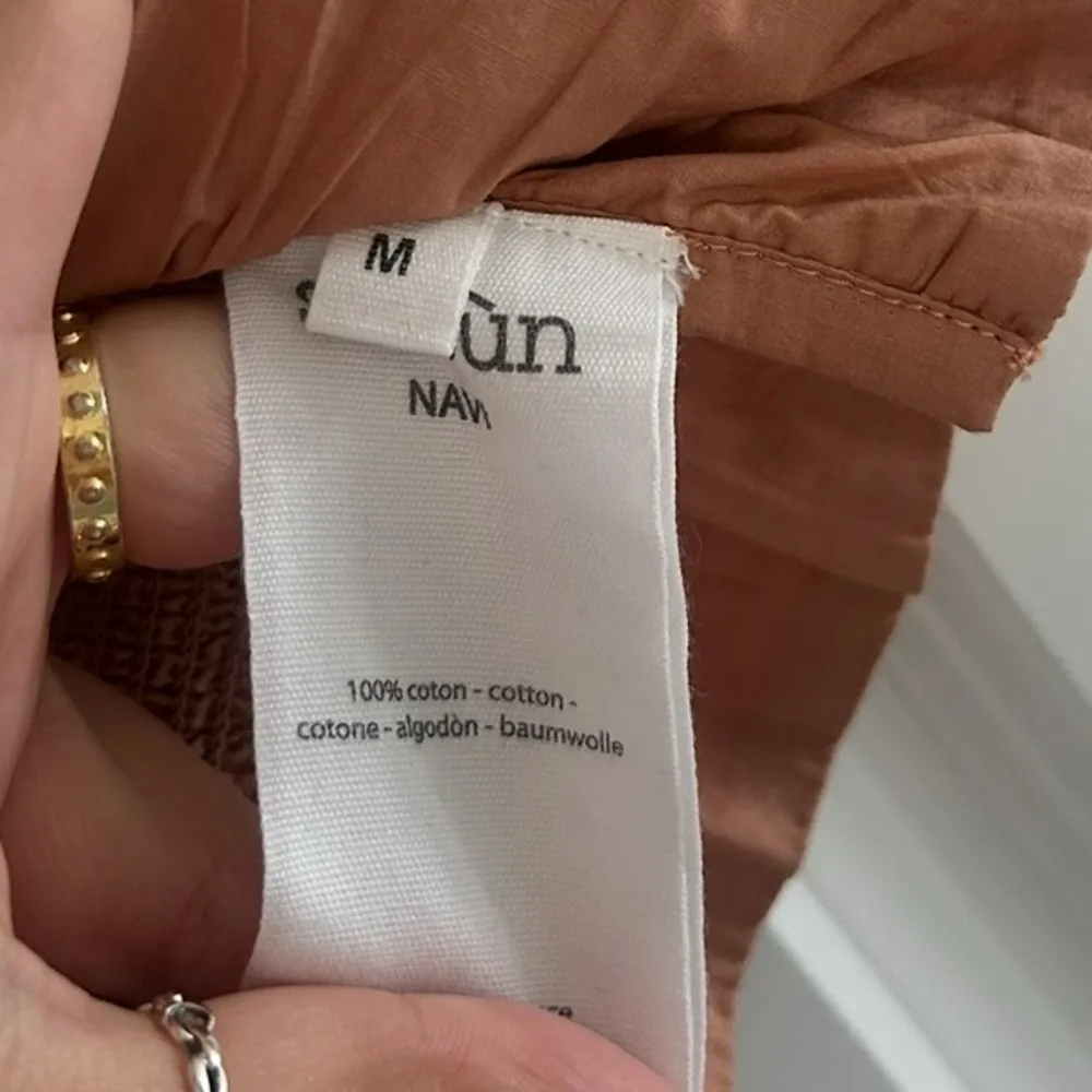 Sessùn Navi Smocked Crop Halter Tank in Chamotte Size M - Image 6