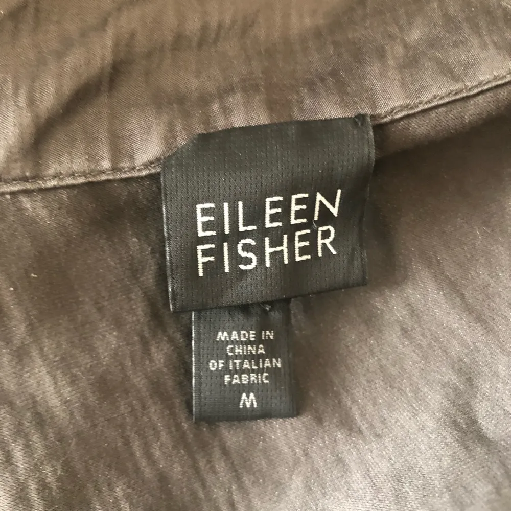 Eileen Fisher crinkled satin steel jacket - Image 5