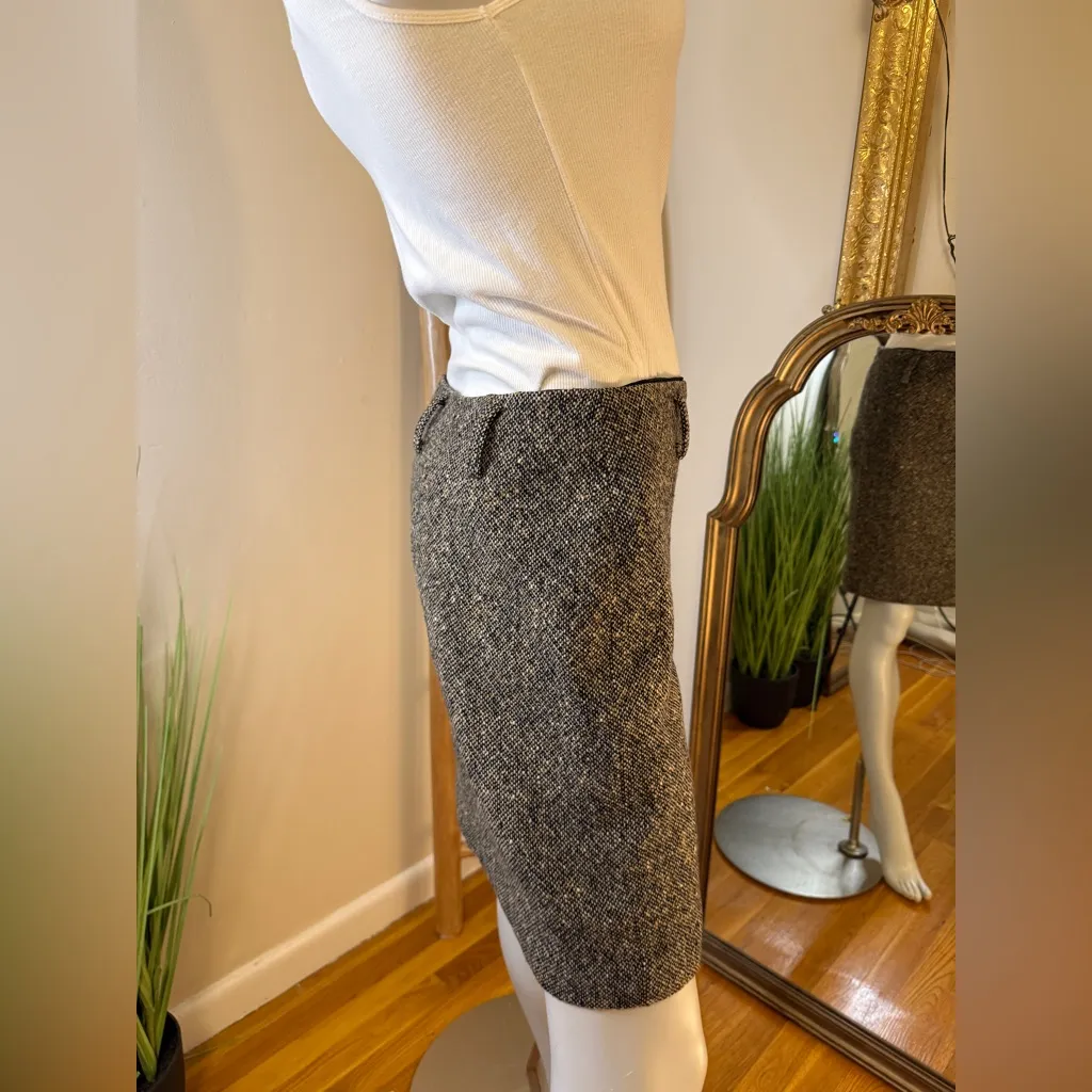 RALPH LAUREN SPORT Black Tweed Skirt 100% Wool Size 8 - Image 9