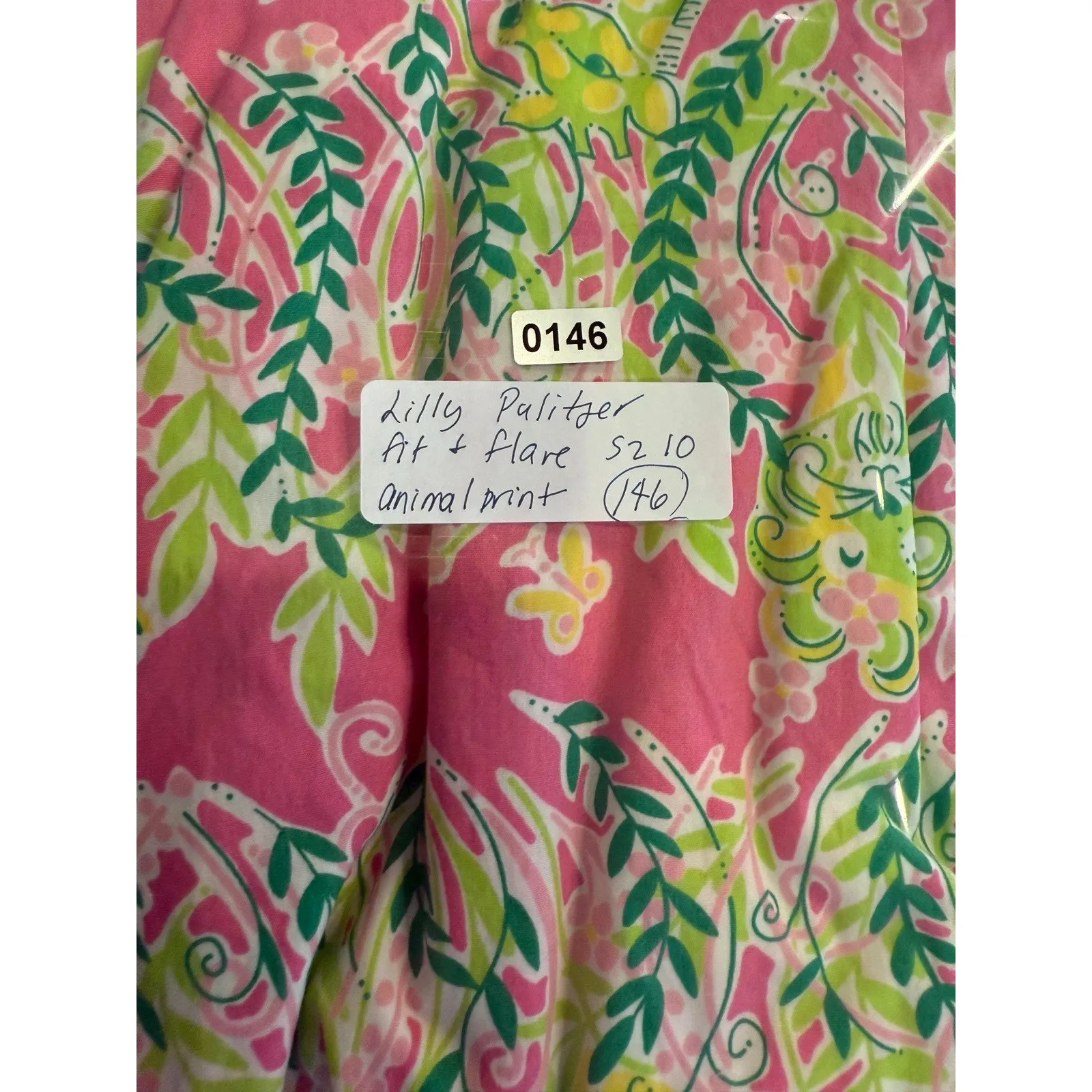 Lilly Pulitzer Baheera Fit/Flare Midi Cotton Dress Jungle Animal Resort Girly 10 - Image 6