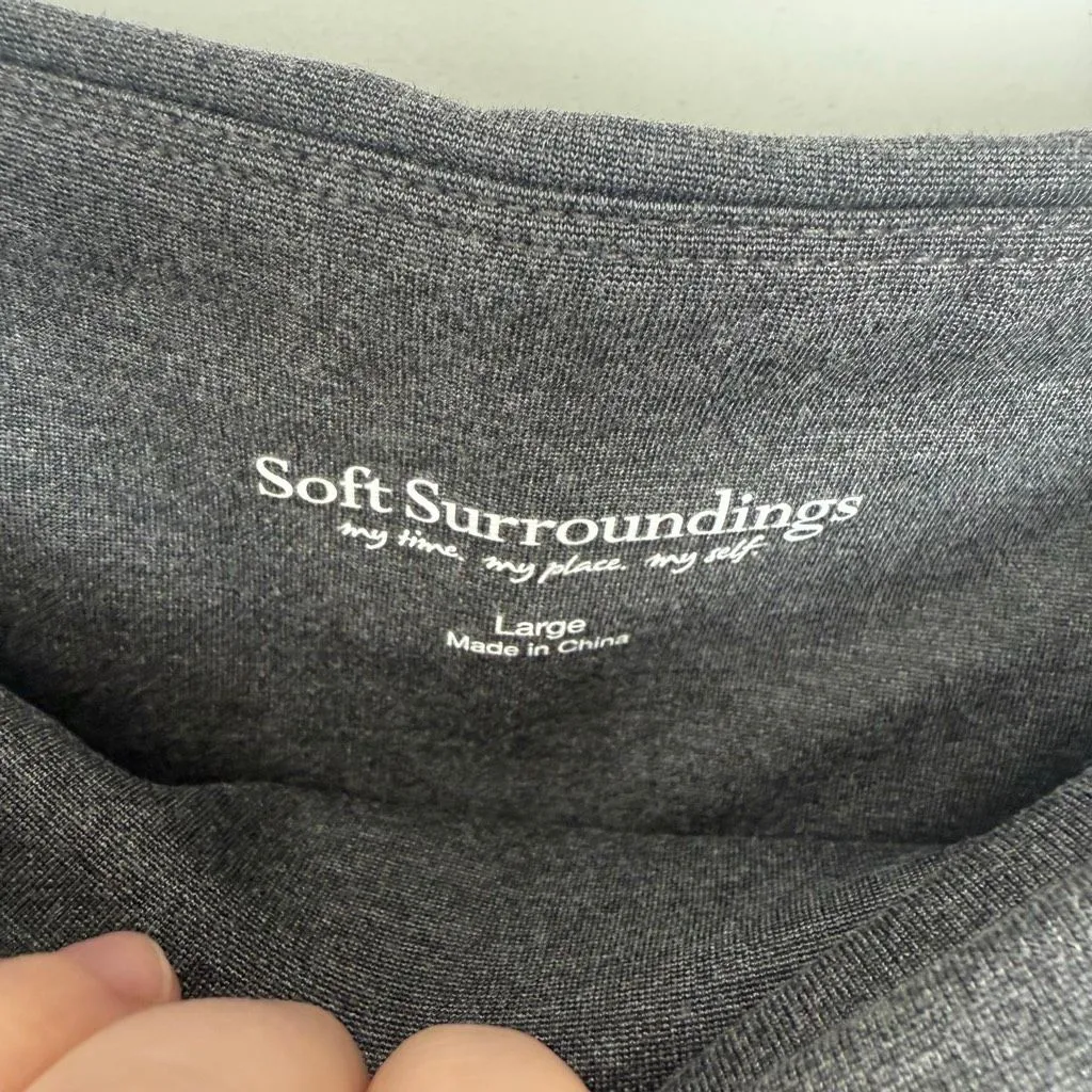 Soft Surroundings  Women’s Large Gray Pull on Pants - Image 2