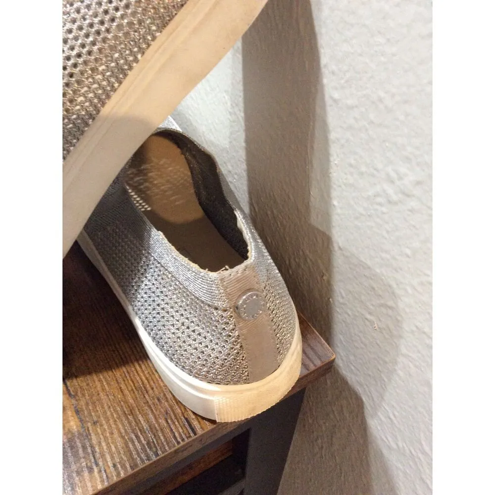 STEVE MADDEN Freeda Slip On Sneakers Silver Size 9.5 Womens NICE - Image 7