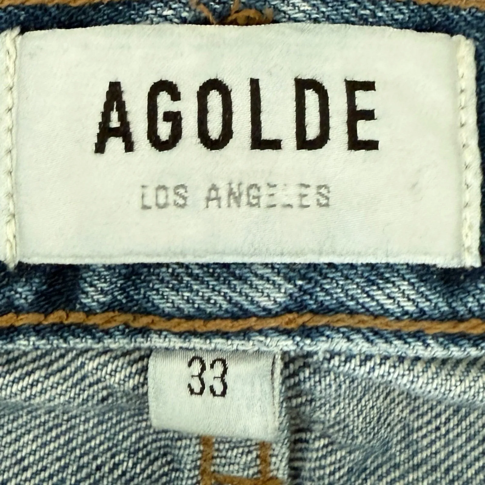 Agolde Womens Wyman Low Slung‎ Vintage Straight Jeans 33 Medium Wash Inseam 27 - Image 3