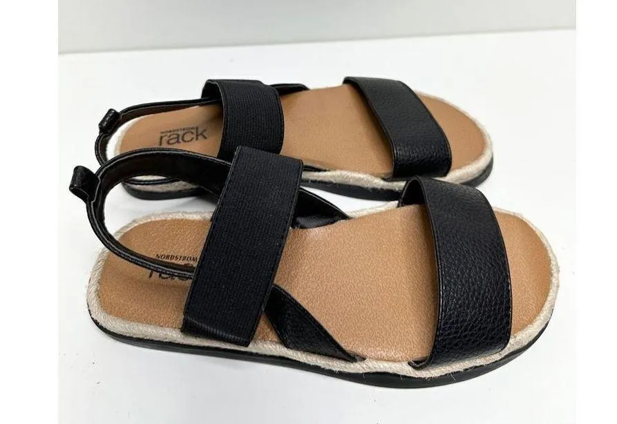 Nordstrom Sandals Womens Size 5 Black Open Toe Espadrilles - Image 3