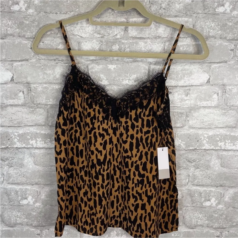 BP Lace Trim Satin Leopard Print Cami - Image 5