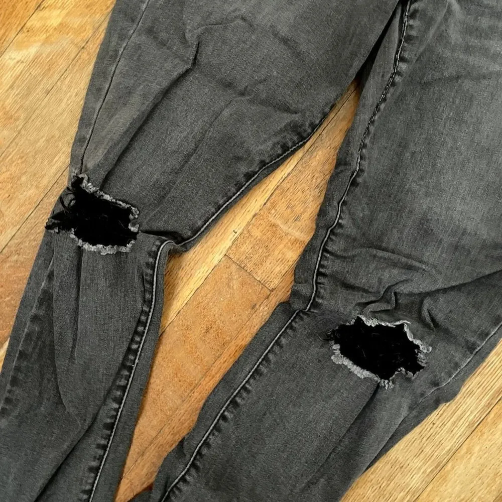 Refuge black denim jeans distressed style comfortable casual pockets summer - Image 4