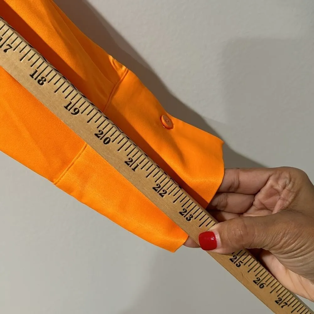 Zara Satin Knot Mini Dress Orange NWT Size Small - Image 9