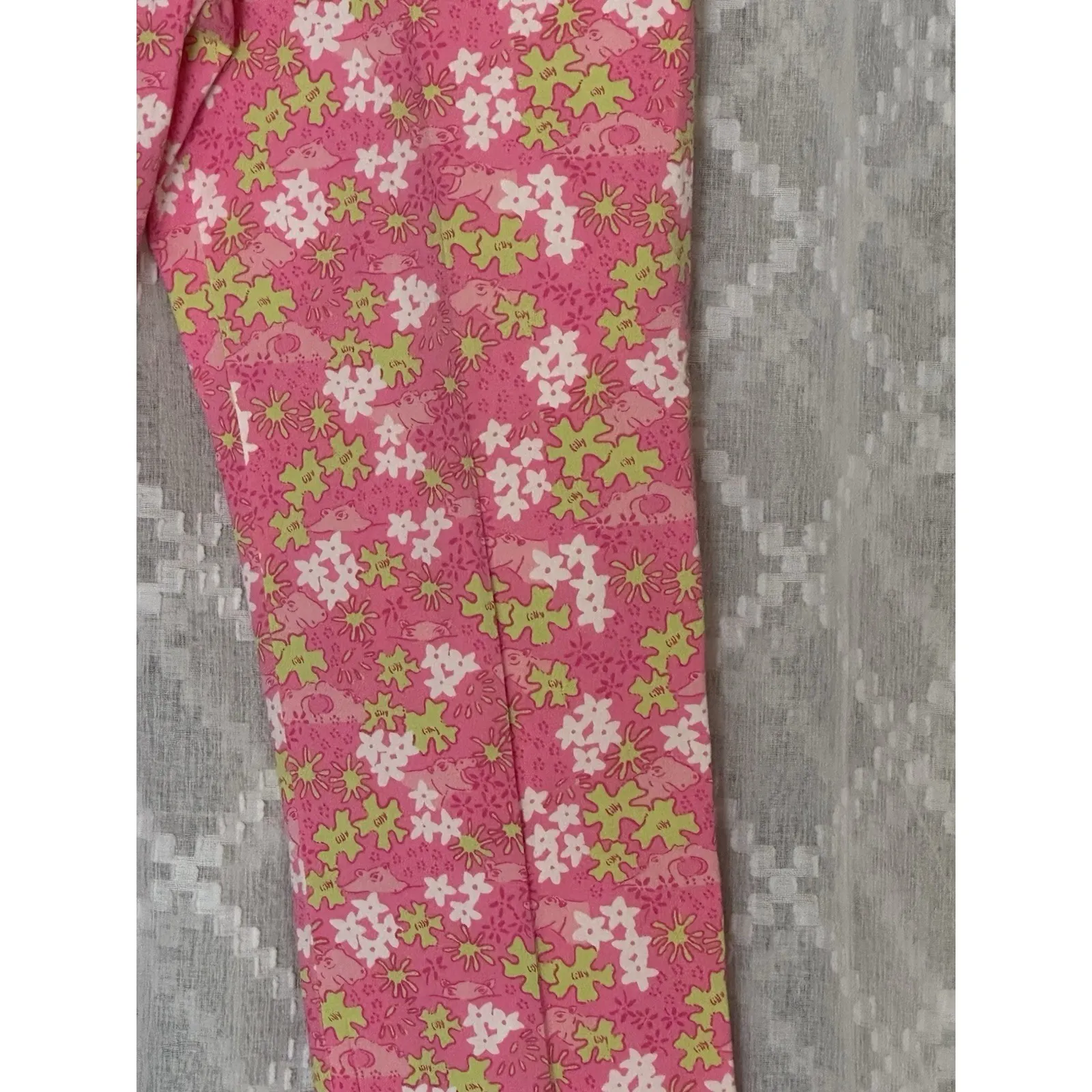 Vintage Lilly Pulitzer Capri Pants Womens 2 Stretch Happy Hippos Resortwear - Image 3