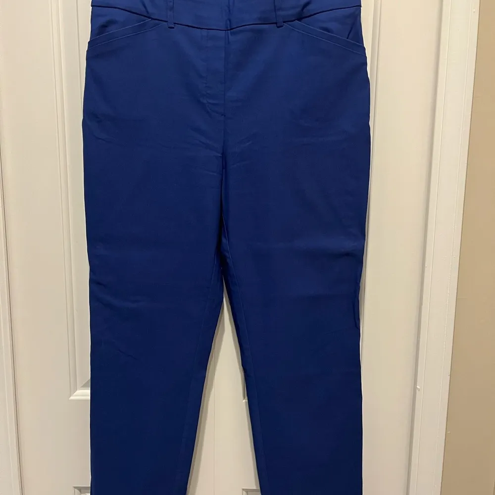 Hilary Radley Royal Blue Straight Leg Pull on Stretch Ankle Dress Pants - Image 3