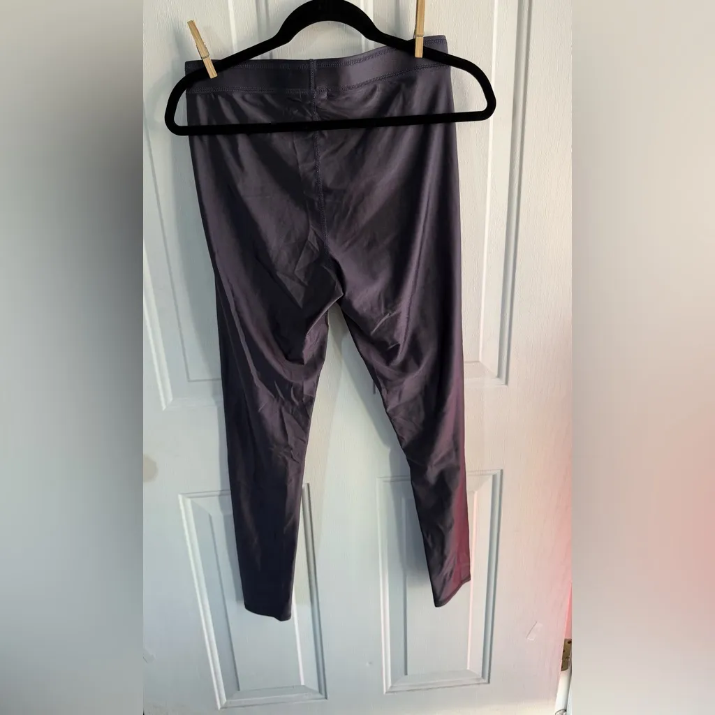 GARAGE 🩶Size L 🩶 Gray Nylon Spandex Leggings Everyday Stretch Fit - Image 4