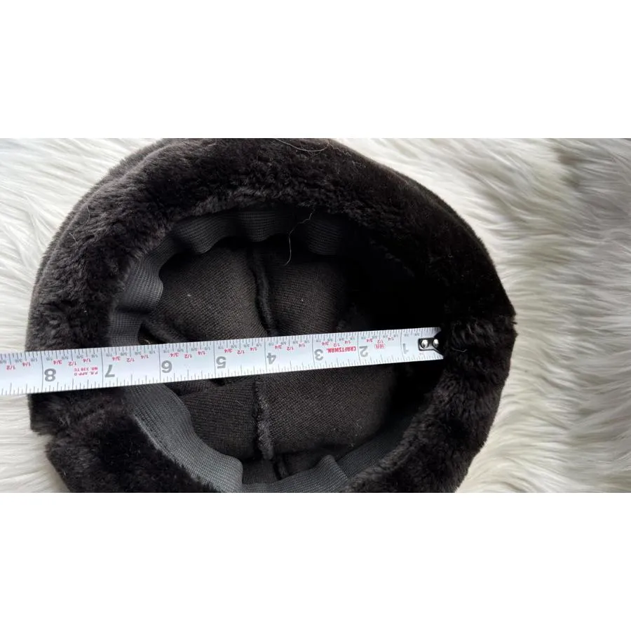 Black Faux Fur Bucket Hat - Image 3