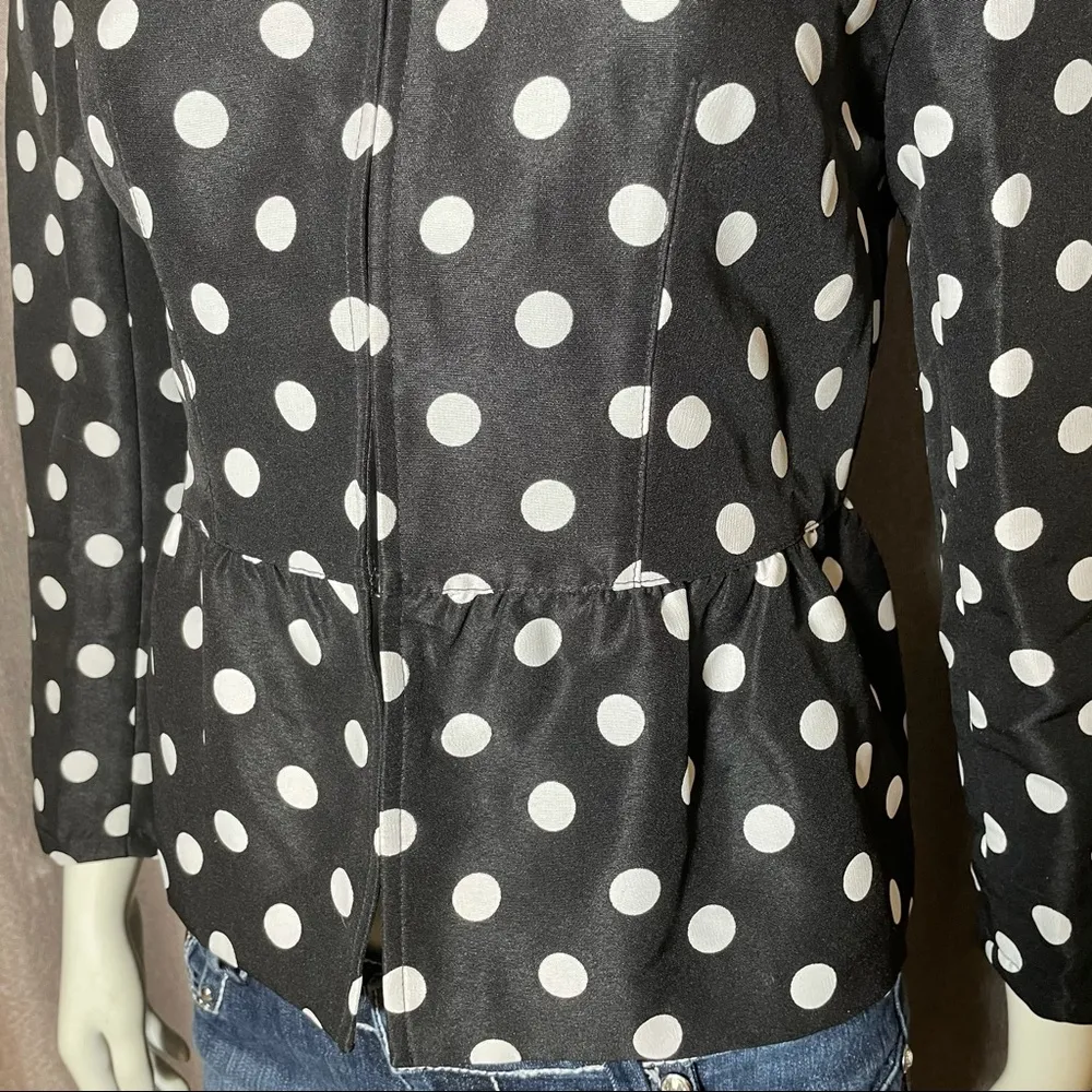 Loft Ann Taylor Polkadot Peplum Jacket Blazer - Image 4
