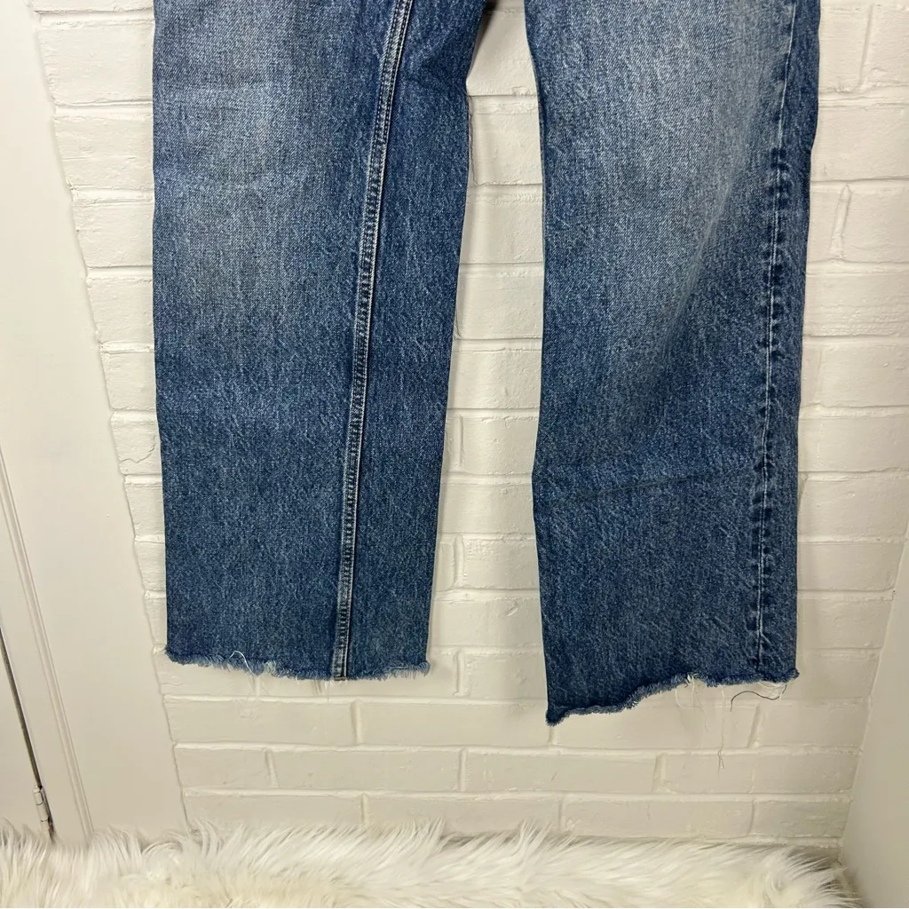 Zara High Rise Straight Leg Jeans Size 4 - Image 5