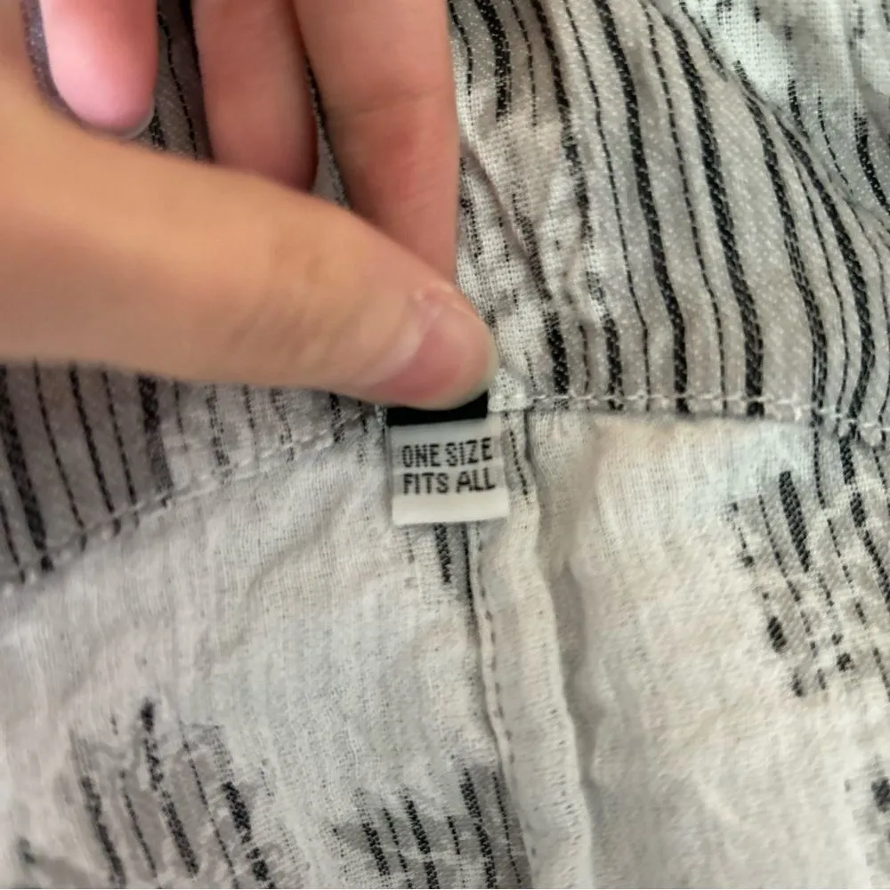 Dress To Kill Jane Mohr Grey Striped Floral Balloon Dress Flowy Lagenlook Art OS Gray Size undefined - Image 15