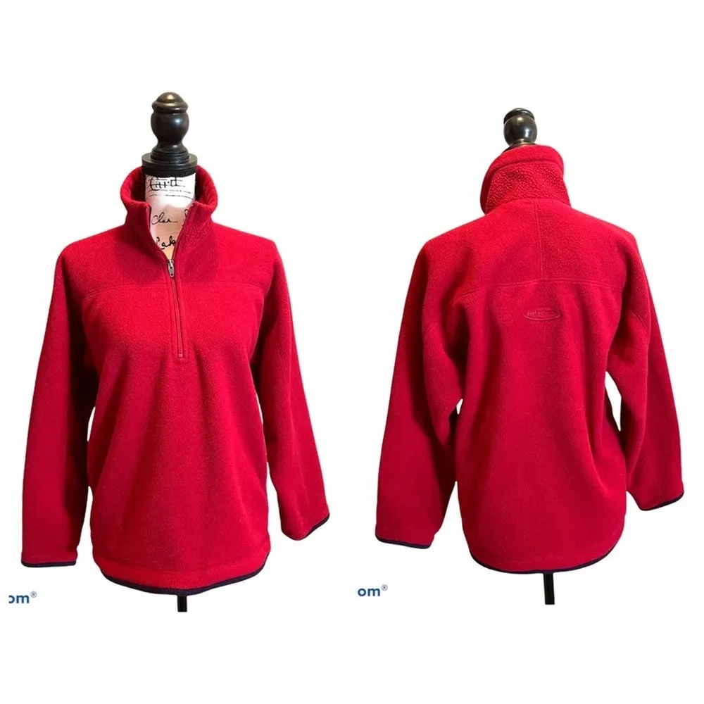 Patagonia Synchilla 1/4 Zip Fleece Sweatshirt ruby Red Xsmall Vintage Y2k - Image 12