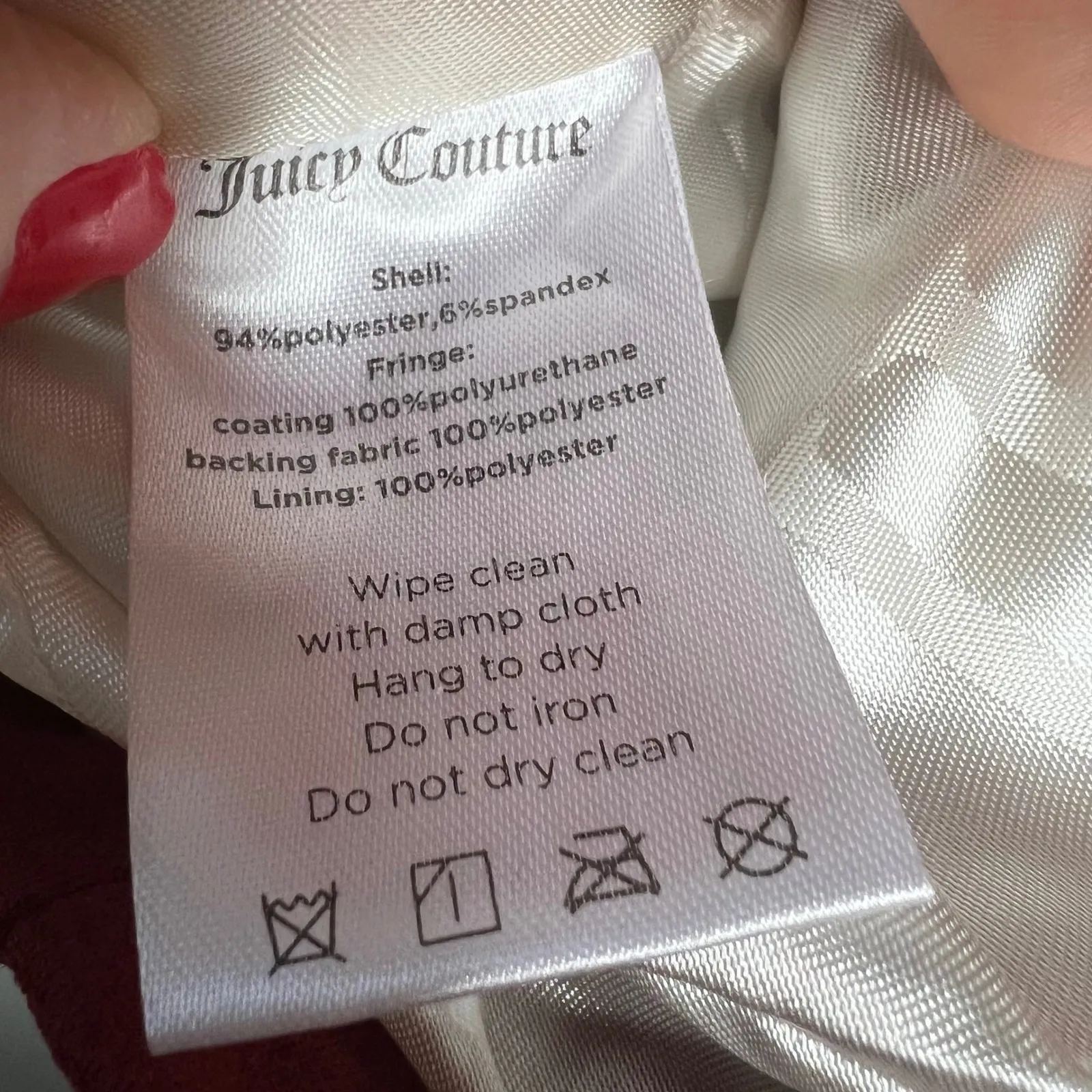 Juicy Couture Fringed Trucker Jacket Size L Rust Faux Suede Western Boho NWT - Image 8