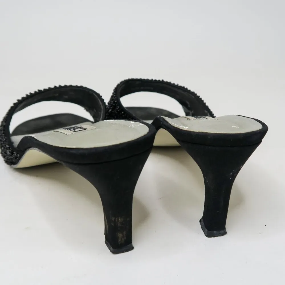 Vintage 80s Caparros Sequin Beaded Kitten Heels - Image 11