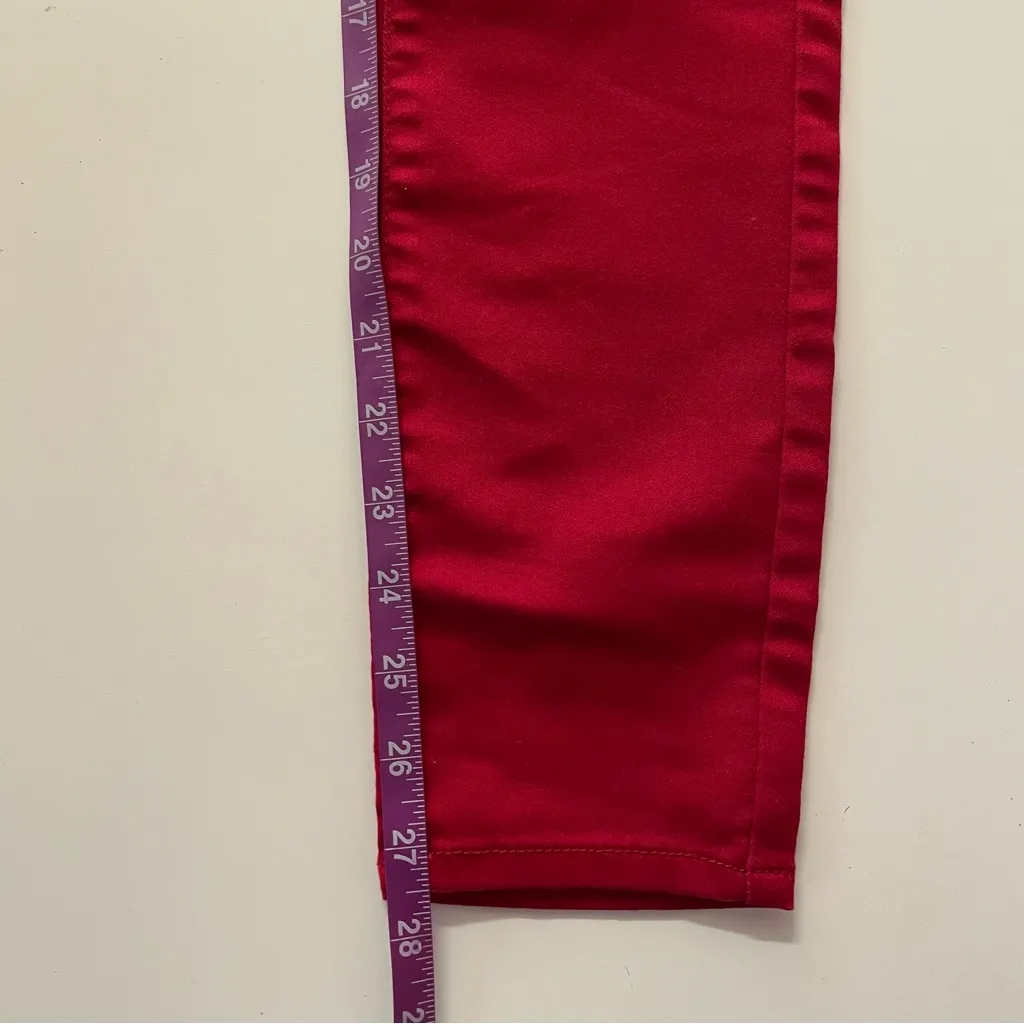 Charlotte Russe Refuge Dark Red 3-Button High Rise Skinny Jeans Size 2 EUC - Image 7