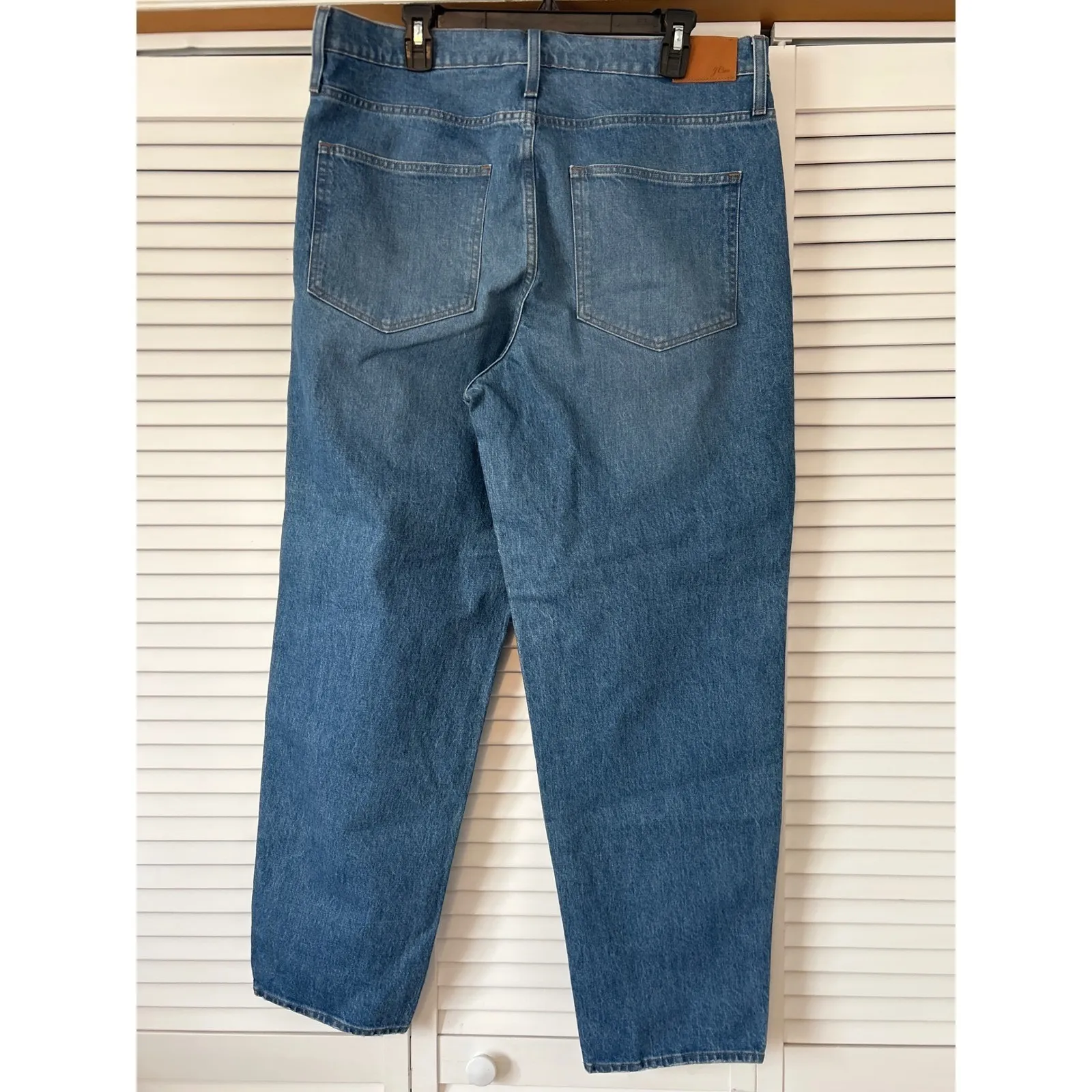 J. Crew Peggy Jean Medium Wash High Rise Straight Leg Denim Jeans Womens 32T - Image 3