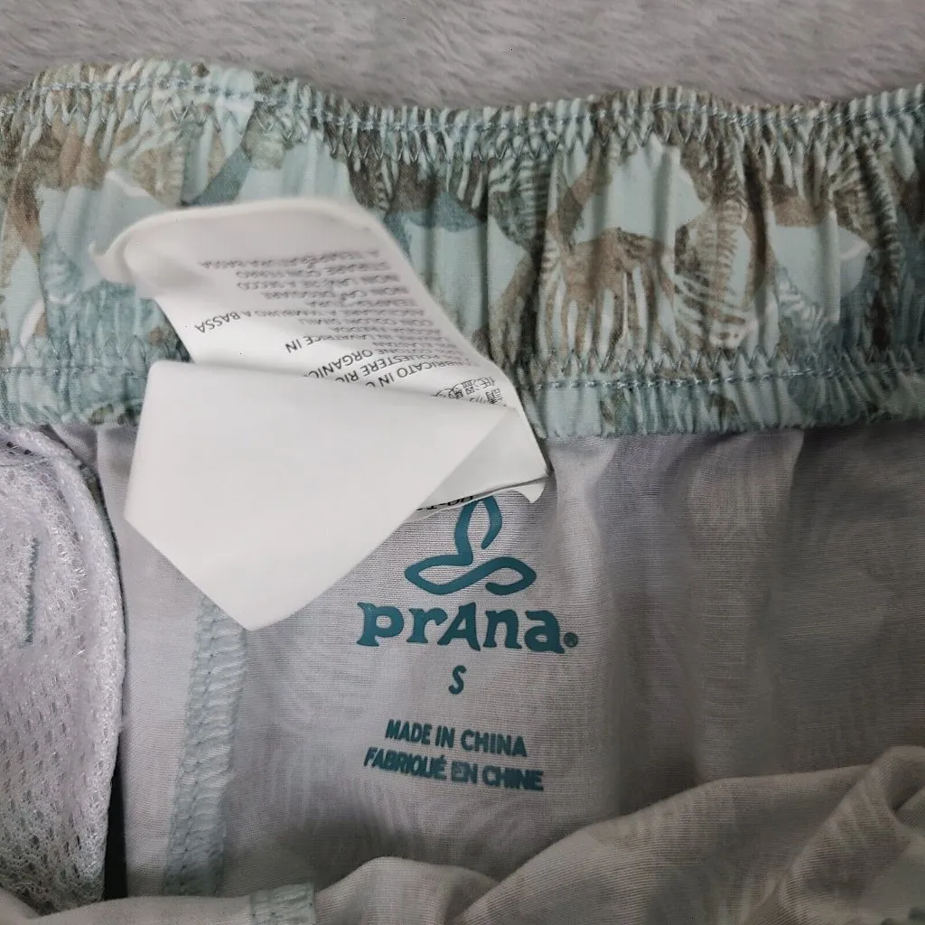 PrAna Seaside Safari‎ Mariya Blue Green Athletic Shorts Zebra Size Small Shorts - Image 2