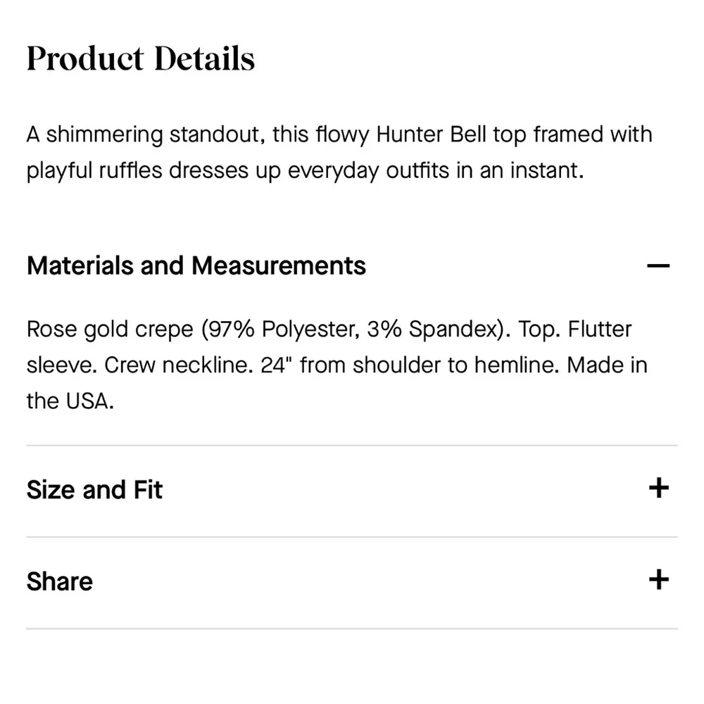 Hunter Bell Rose Gold Ava Top sz XS EUC! - Image 4