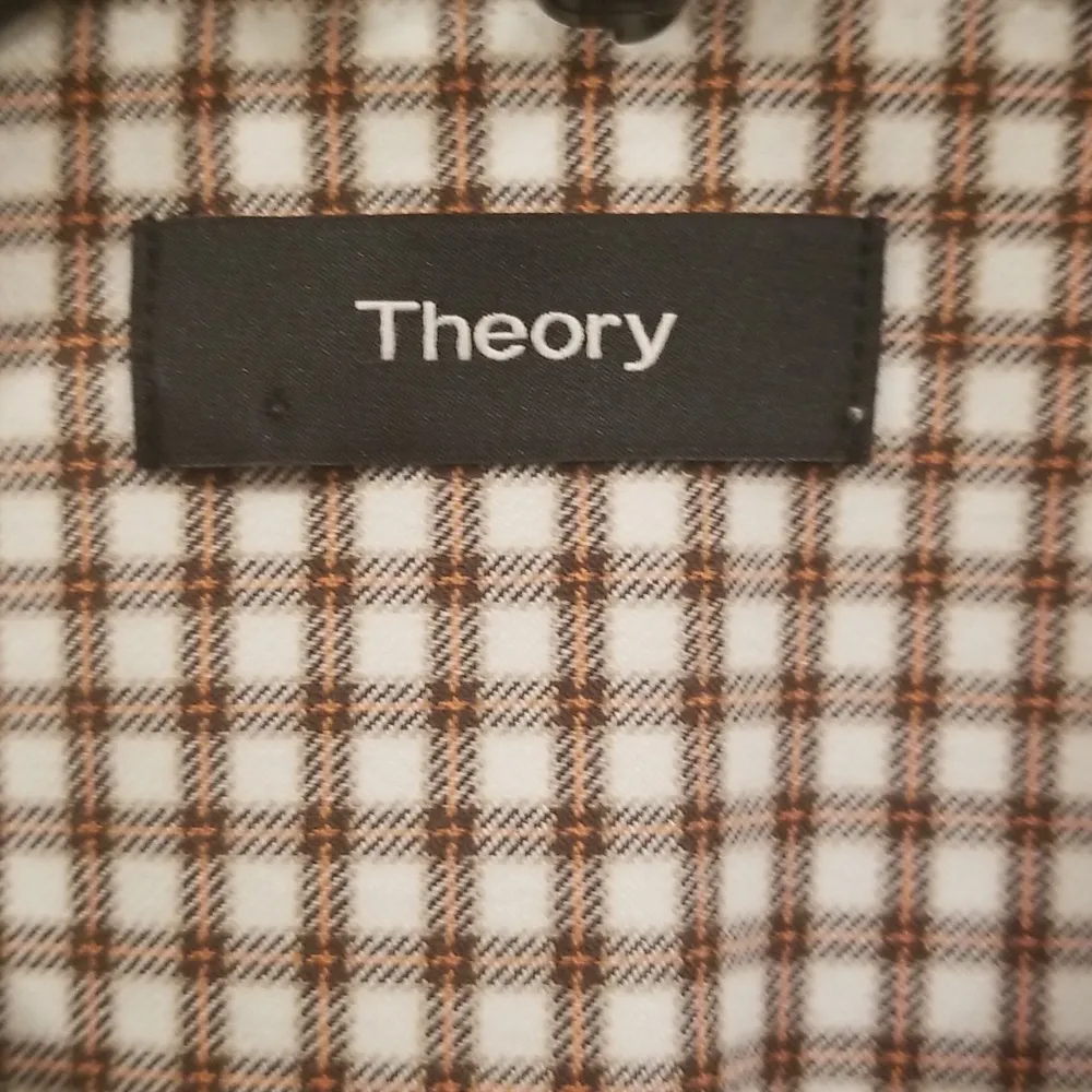 Theory 💕💕 Check Zip-Front Sculptured Jacket Grid Street Ivory Checker Print NWT - Image 16