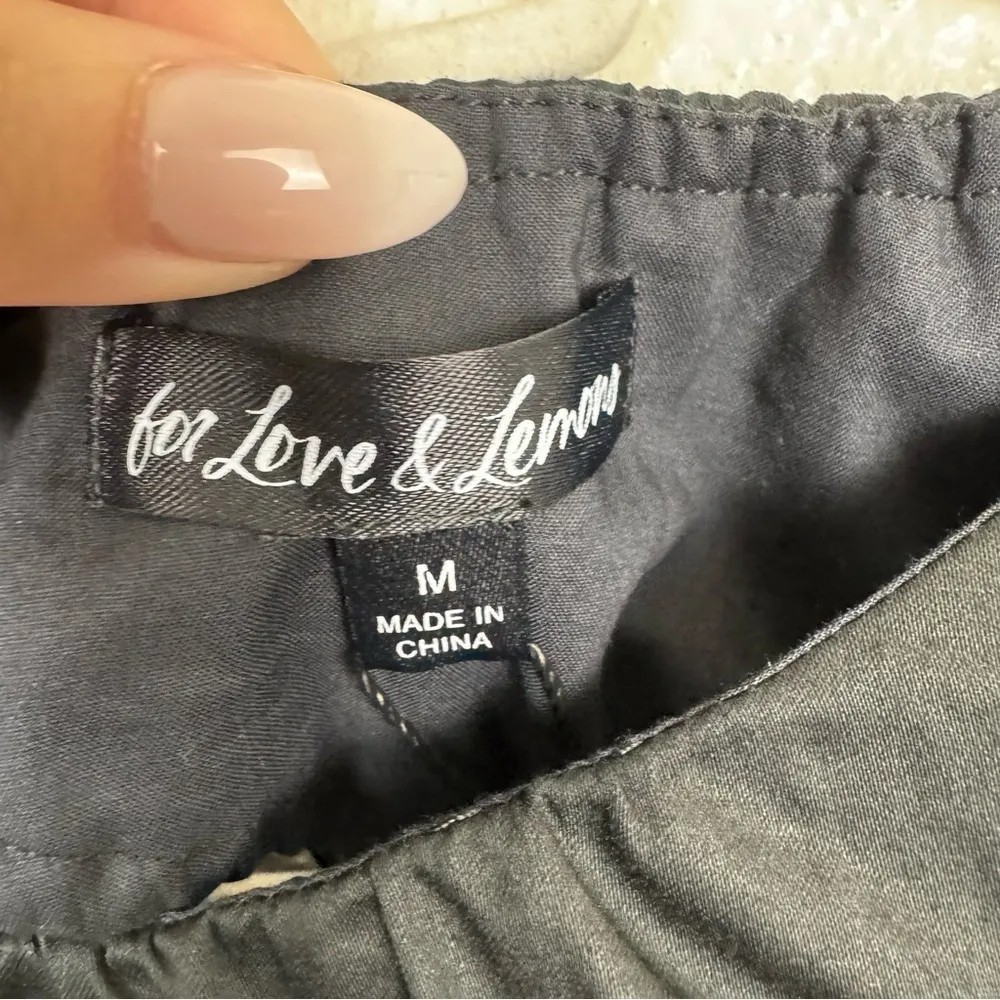 For Love & Lemons Joanna Crop Top in Black Size Medium NWT - Image 4