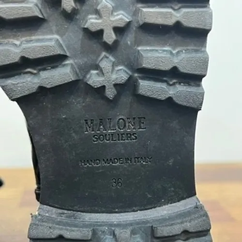 Malone Souliers Womens Boots 36 Black Leather Crock Chelsea Ankle Platform Cap - Image 9