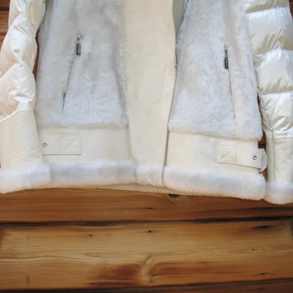 NWTY Dawn Levy Mel Shearling Leather Down Jacket Coat - Image 7