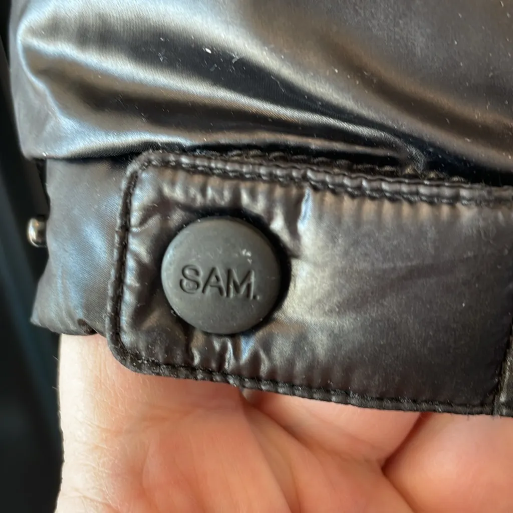 SAM. Freestyle Down Puffer Jacket Black Size 12 - Image 4