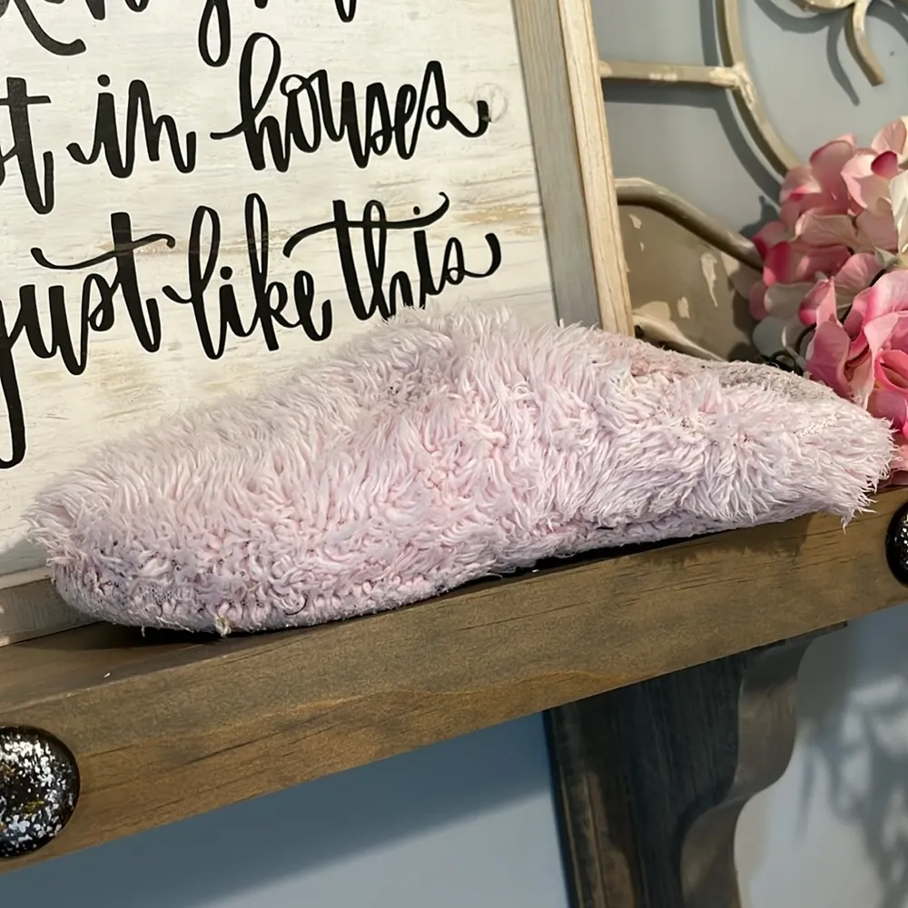 Pink Fluffy Slippers Easy Spirit House Shoes Womens 5-6 Small - Image 4