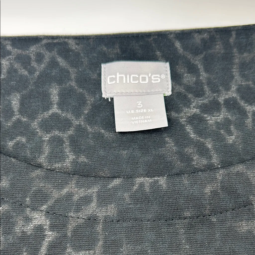 Chico's Charcoal Animal Print Sweater - Image 3