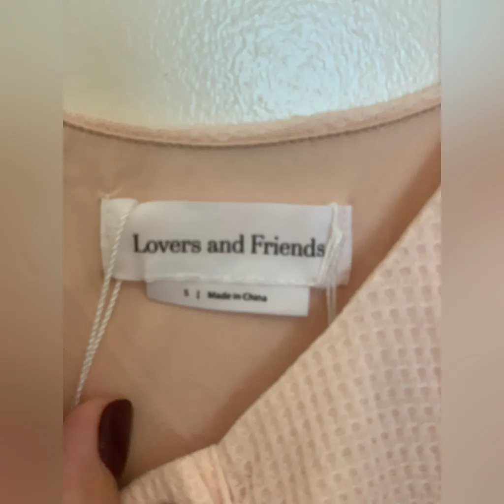 Lovers & Friends Elegant Beige Button-Down Dress.   Size-Small - Image 4