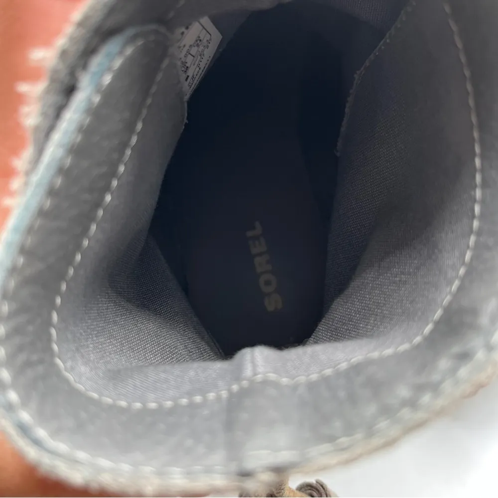 EUC Sorel Women's Farah Short Waterproof Boot Redwood size 7 grey suede leather - Image 7