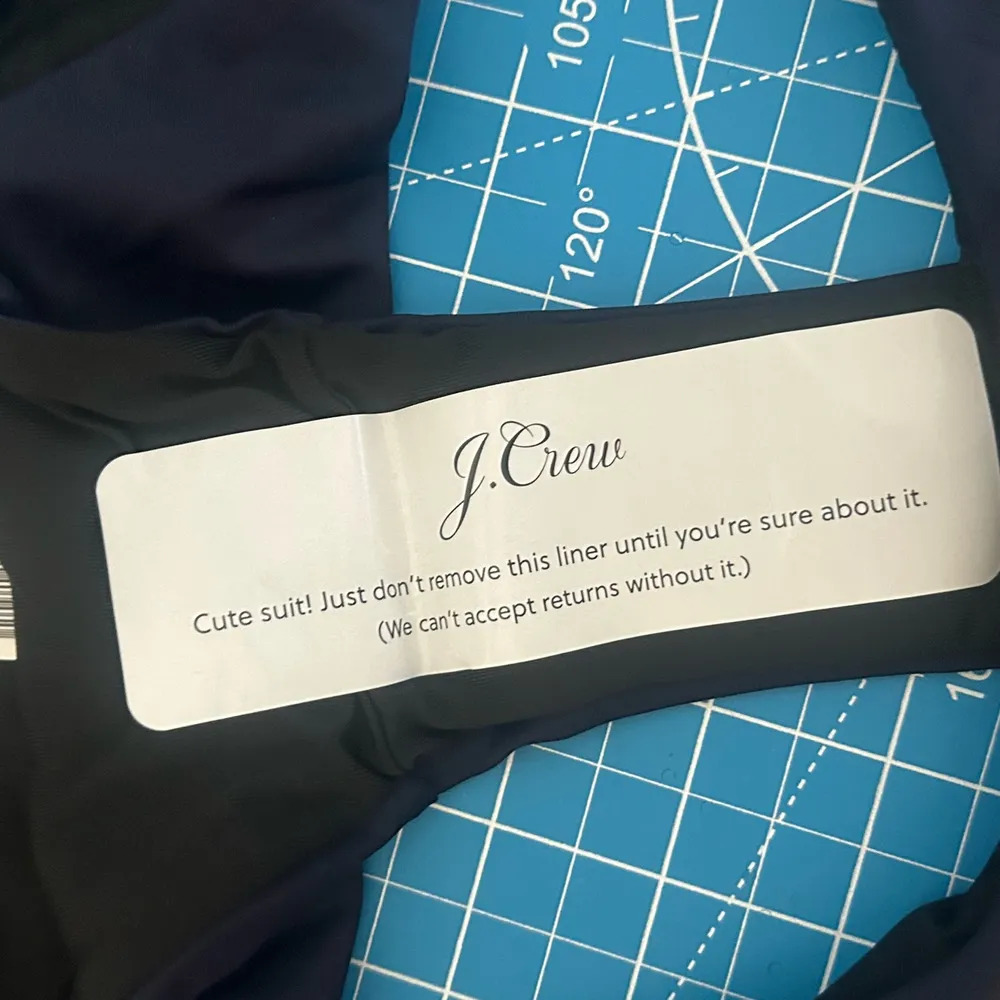 J. Crew Swim Curved-Waist Cheeky Bikini Bottoms Navy L Large New - Image 4