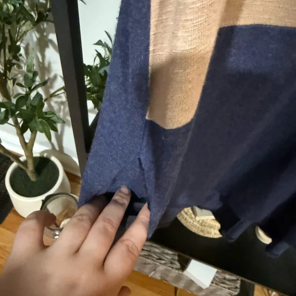 Dolan Left Coast Collection Womens Medium Navy Tan Tunic Dress size large - Image 6