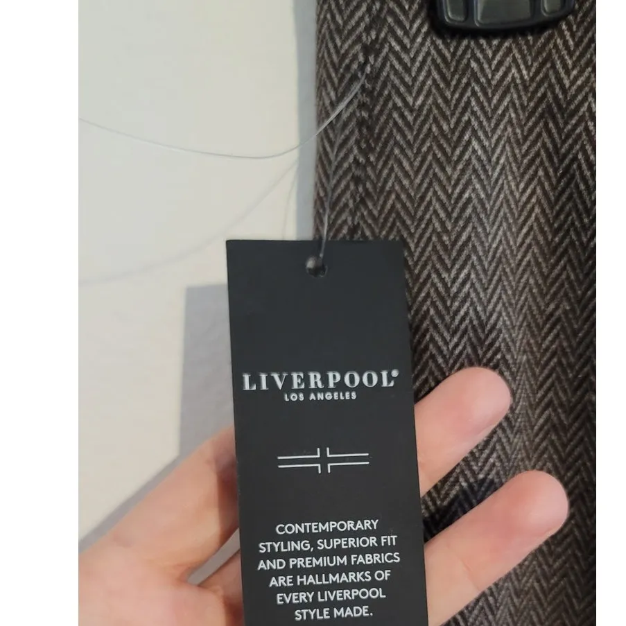 Liverpool Reese High Rise Slim Straight Leg Pants Java Brown Size 4 27 NEW - Image 4