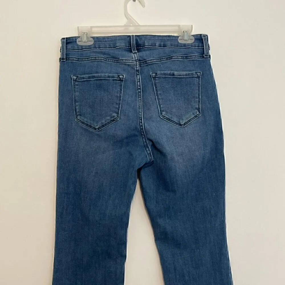 OLD NAVY High Waisted Wow Straight Jeans Dark Wash High Rise Straight Leg sz 10 - Image 13