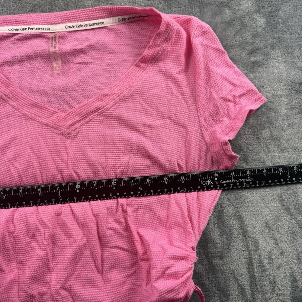Calvin Klein Performance Women Pullover Activewear Top Short Sleeve Size Large Pink - Image 4